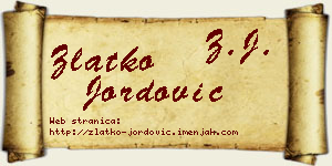 Zlatko Jordović vizit kartica